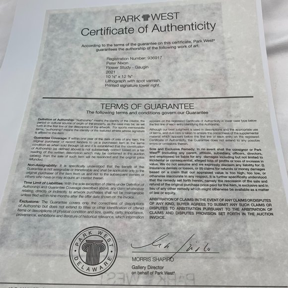 Peter Nixon Lithograph Floral Arrangement in Vase - Picture 8 of 10